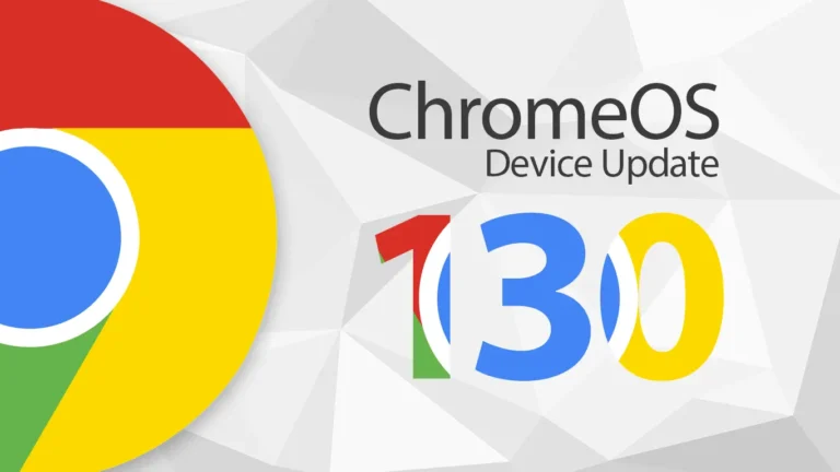 ChromeOS logo with 130 device update